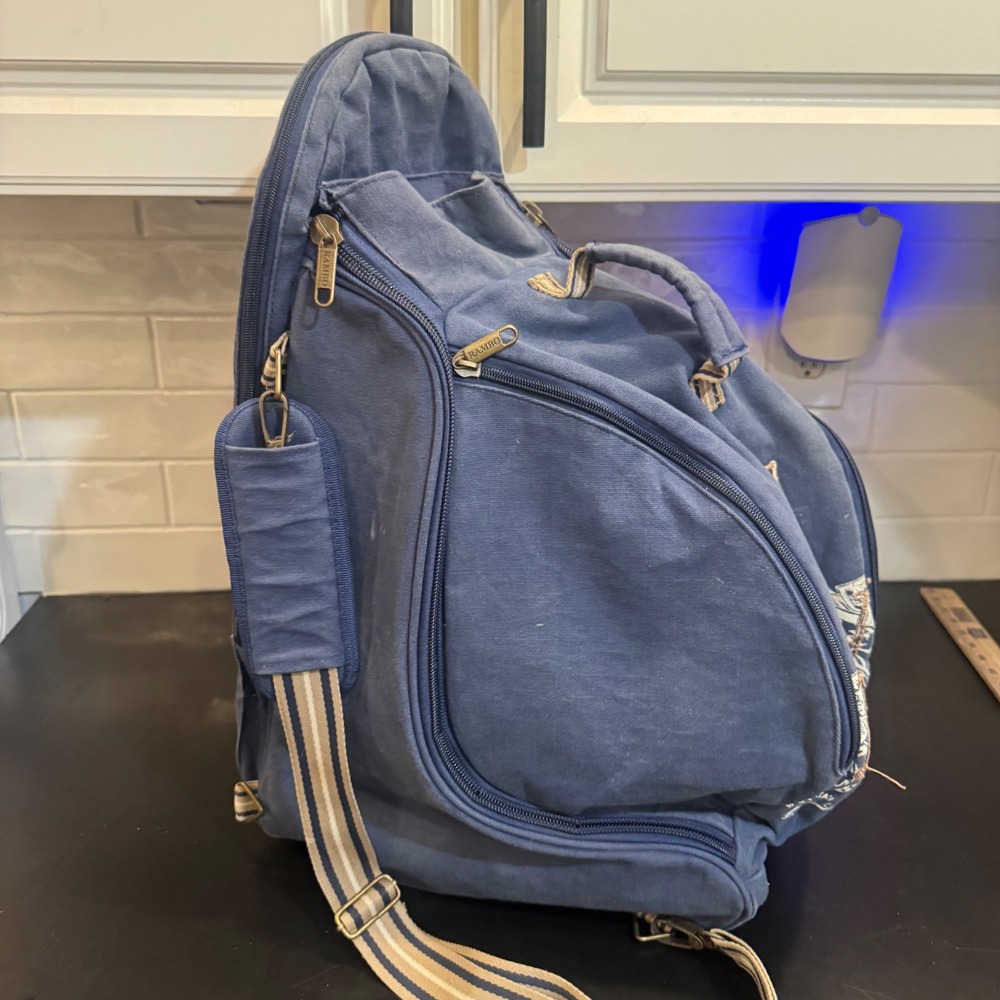 Horseware Ireland Rambo Gear Bag Blue Canvas Equestrian Horse Graphic Large
